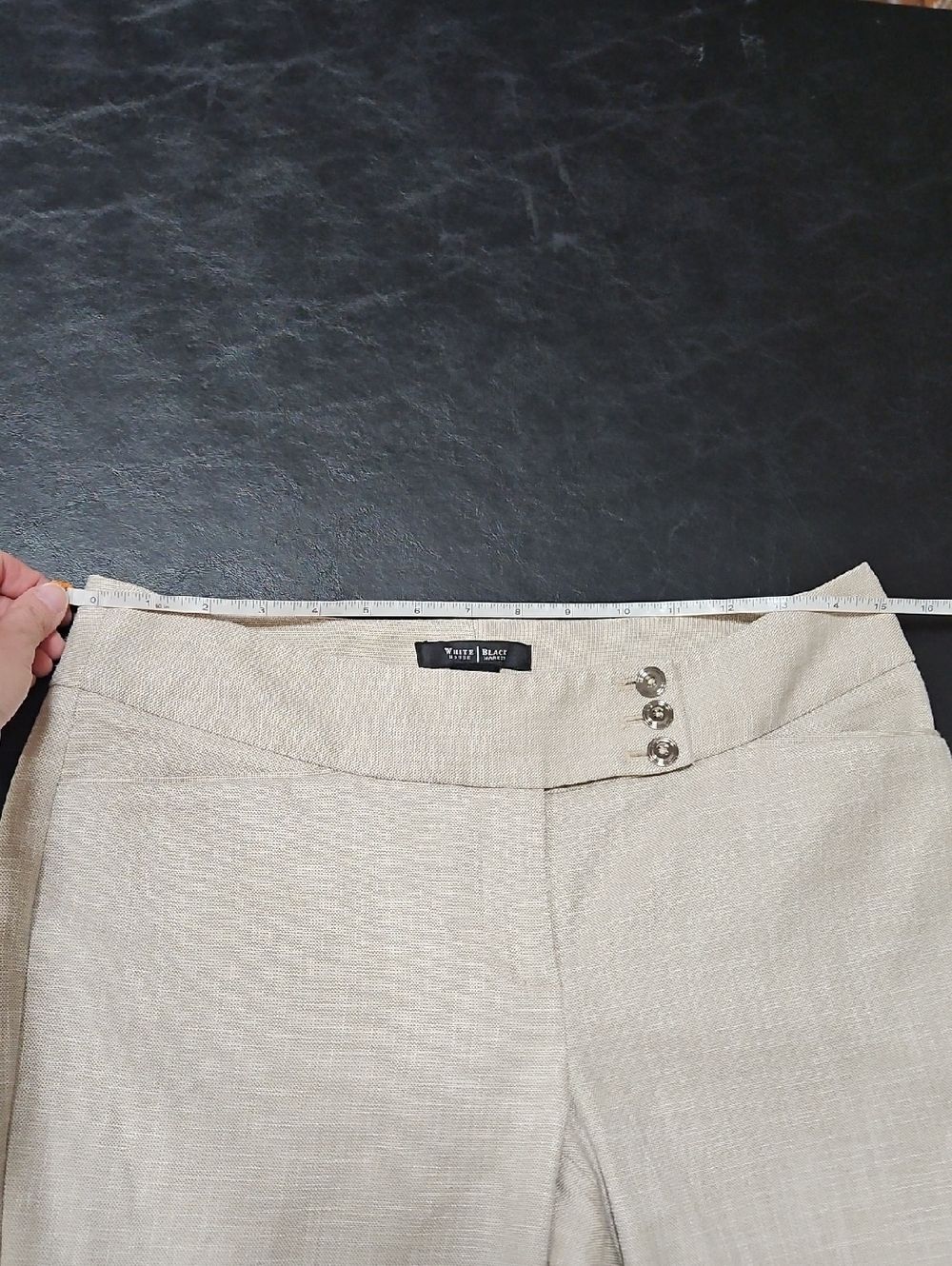 ​White House Black Market Flare Pants Size 6 Short Tan Career Office Siren - Picture 6 of 8